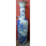 A large Chinese blue and white floorstanding vase