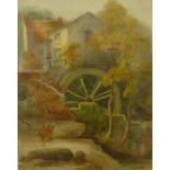 Walter James West, landscape with a watermill, watercolour, 45 x 35cms,