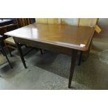 A Victorian oak kitchen table