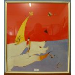 A Joan Miro print, Paysage,
