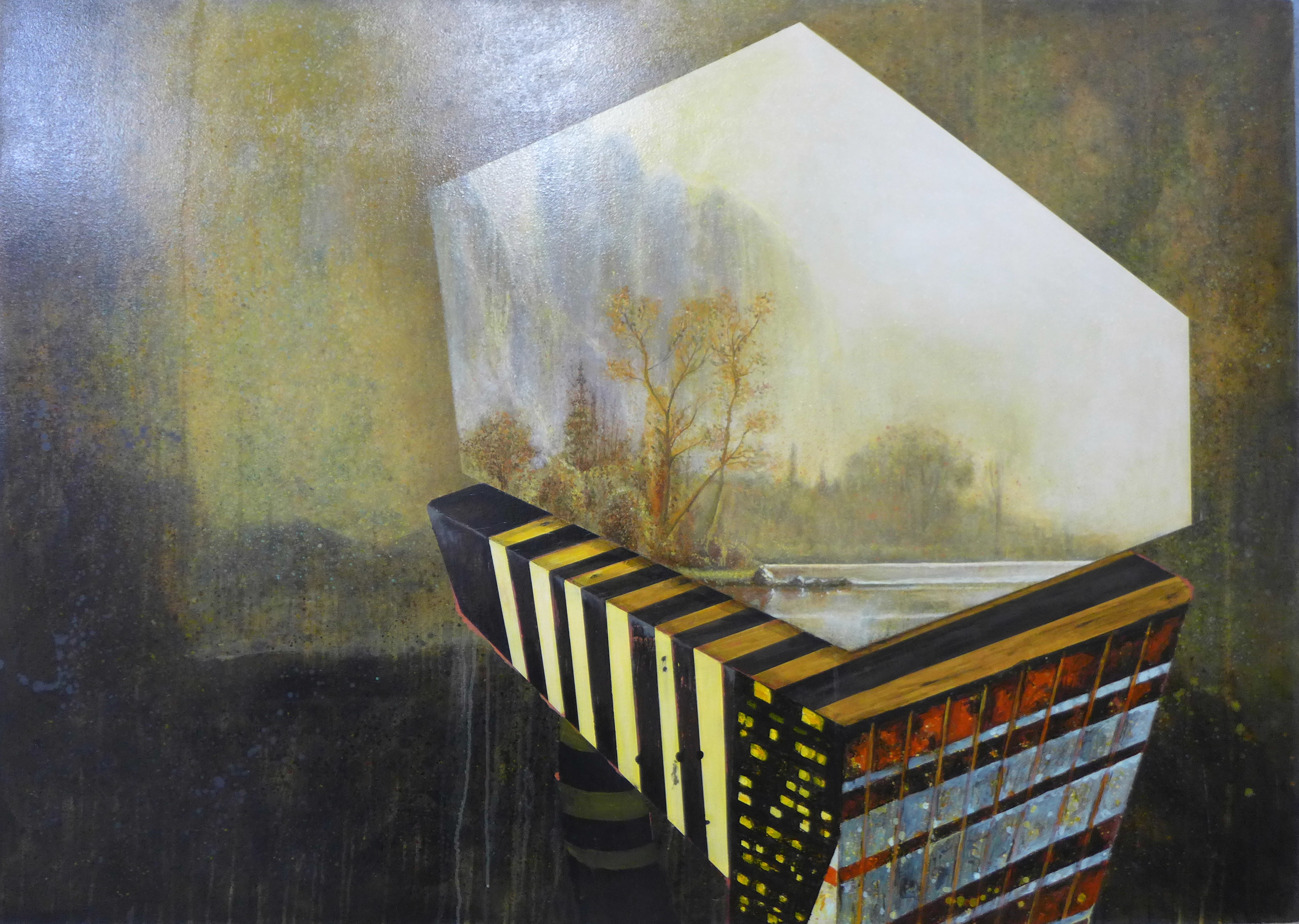 Geoff Diego Litherland, Everyone Is A Burning Sun, oil on canvas, 100 x 139cms,