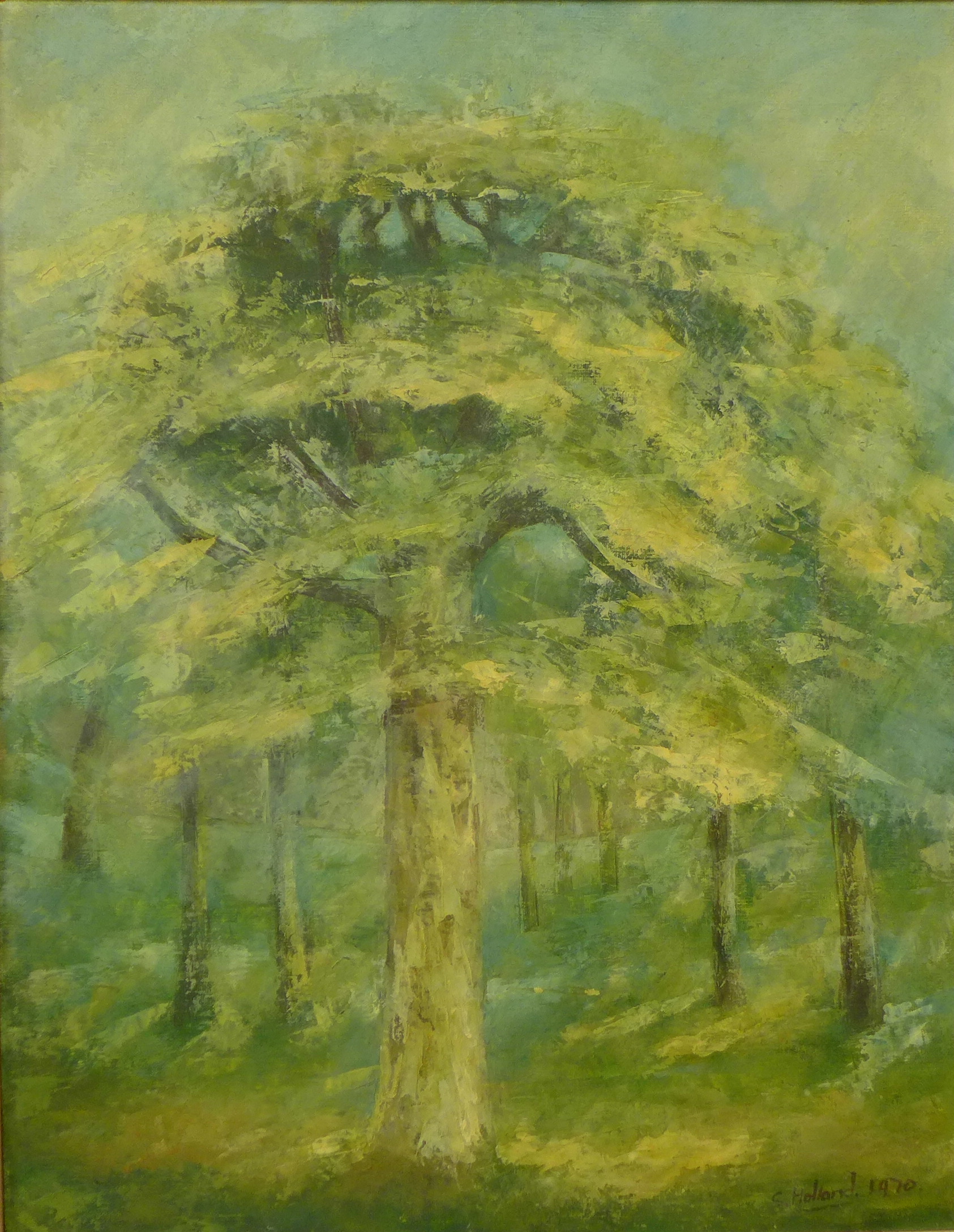 Sheila Holland, Bodmin, Cornwall, oil on board, 45 x 35cms,