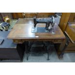 An original Victorian treadle sewing machine