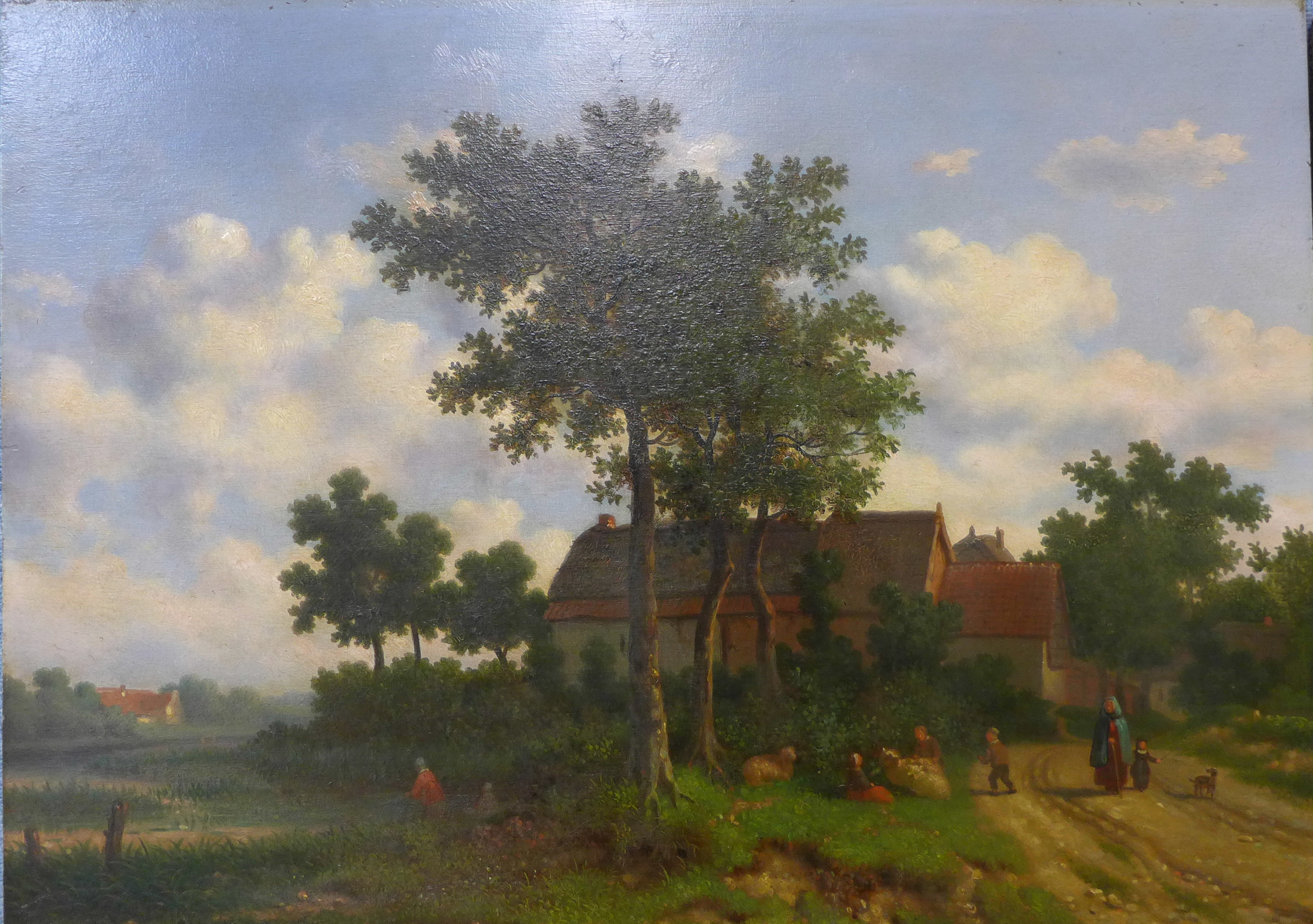 English School (19th Century), pair of landscapes, oil on board, 31 x 44cms,