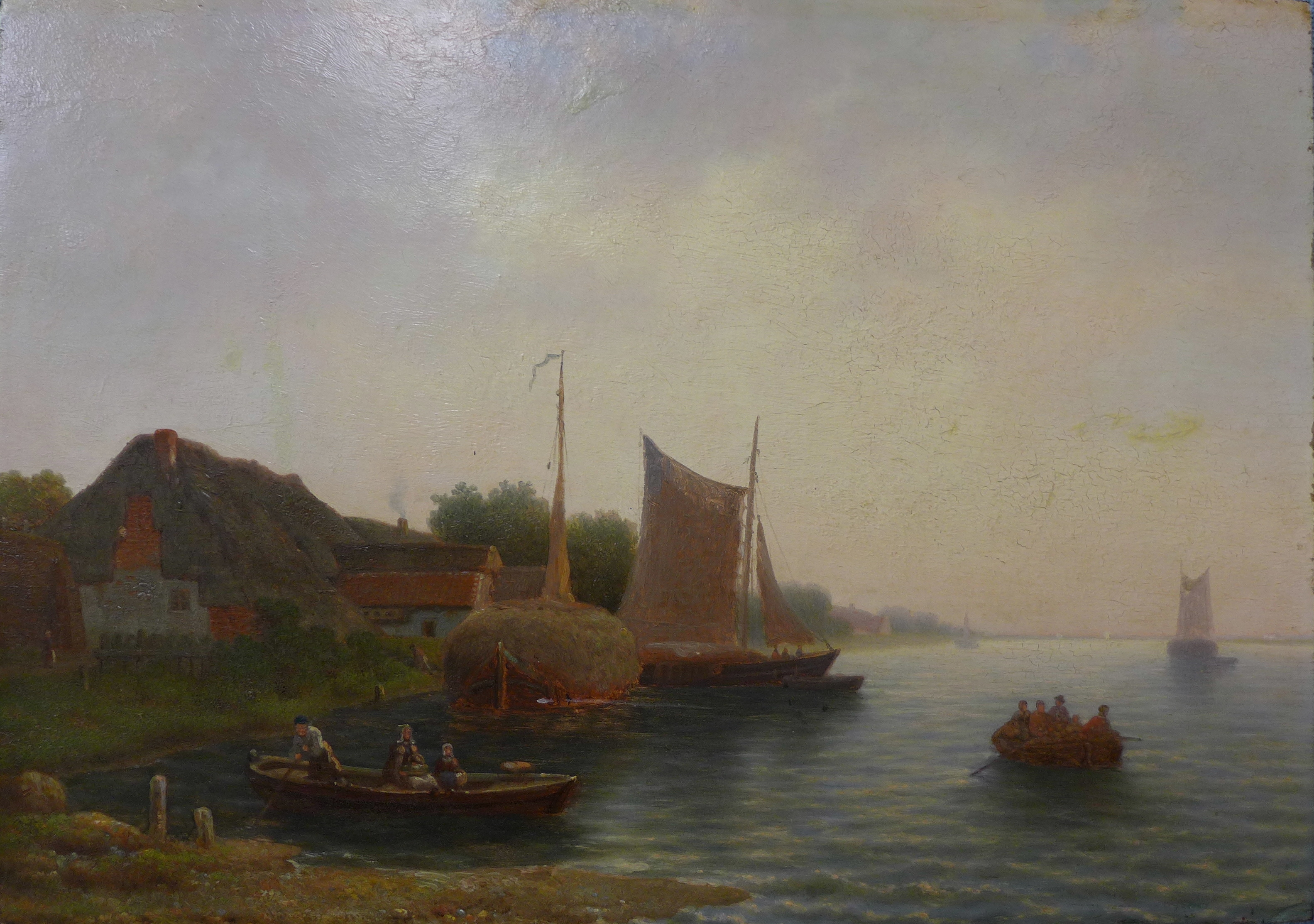 English School (19th Century), pair of landscapes, oil on board, 31 x 44cms, - Image 2 of 3