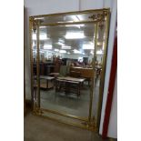 A large French style gilt framed mirror,