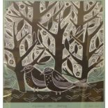 Liz Toole, Beginning The Journey, limited edition linocut, no.