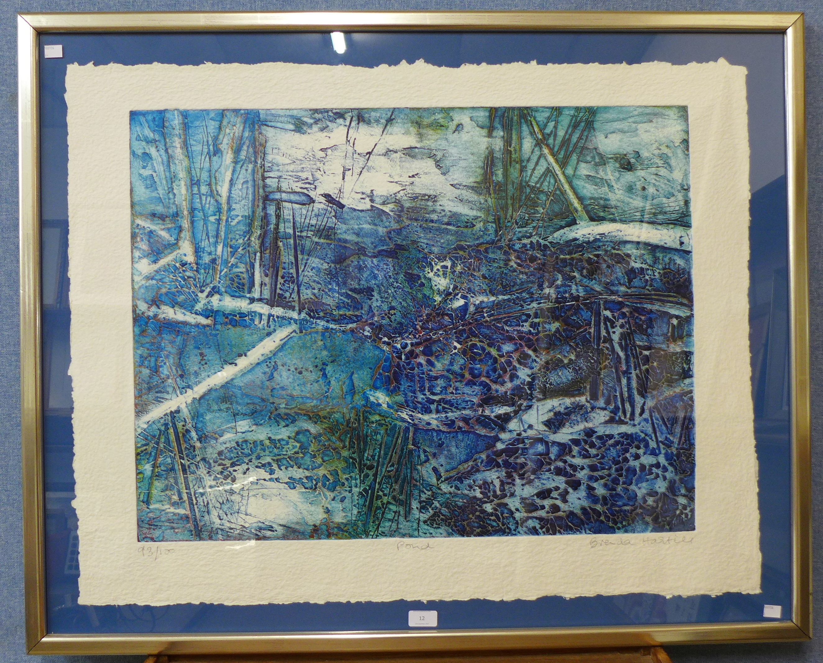 Brenda Hartill, Pond, limited edition collagraph, no. - Image 2 of 4