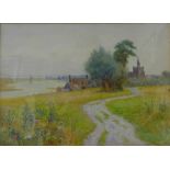 William Follen Bishop, landscape, watercolour,