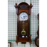 A Highlands mahogany Vienna style wall clock
