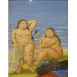 Italian School, nude bathers, oil on canvas, 37 x 44cms,