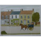 Vincent Haddesley, carriage ride, limited edition lithograph, no.