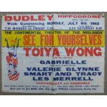 Two theatre posters, including Toiya Wong,