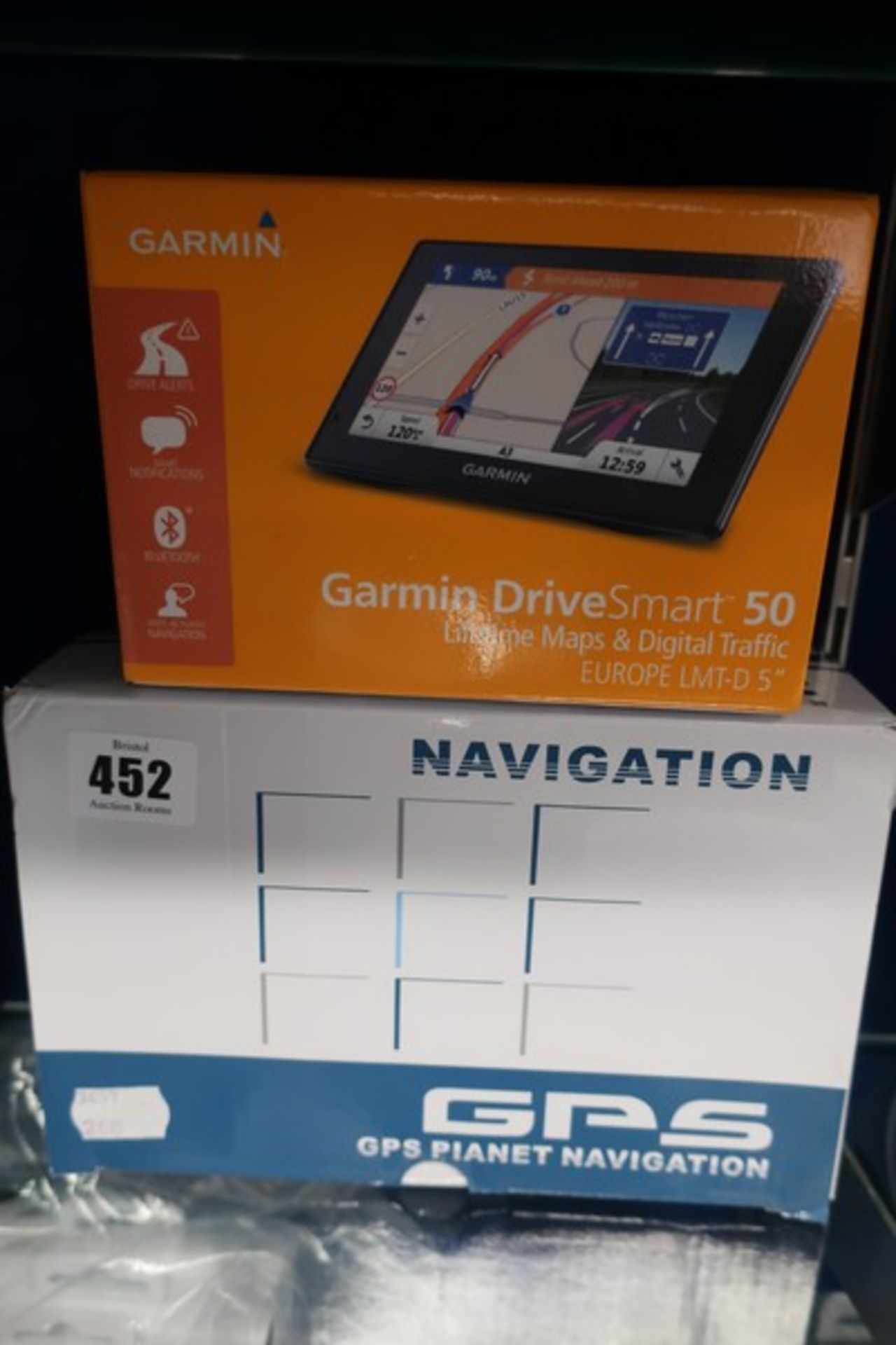A boxed as new Garmin DriveSmart 50 LMT-D 5" Sat Nav with Full European Lifetime Maps and Traffic
