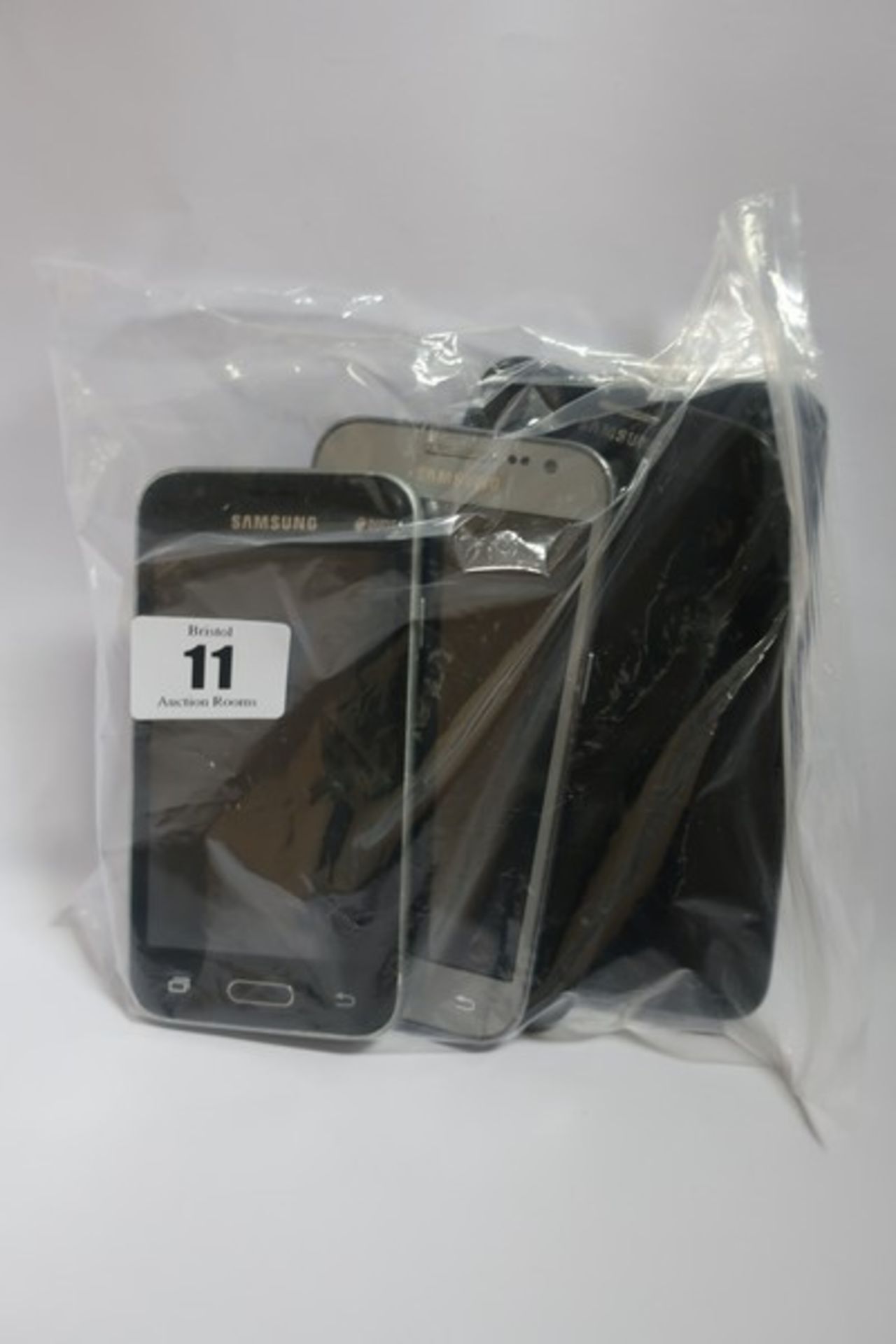 A Samsung Galaxy S7 SM-G930A (IMEI: 357425072975343), a Samsung Galaxy J3 Prime SM-J327T (IMEI: