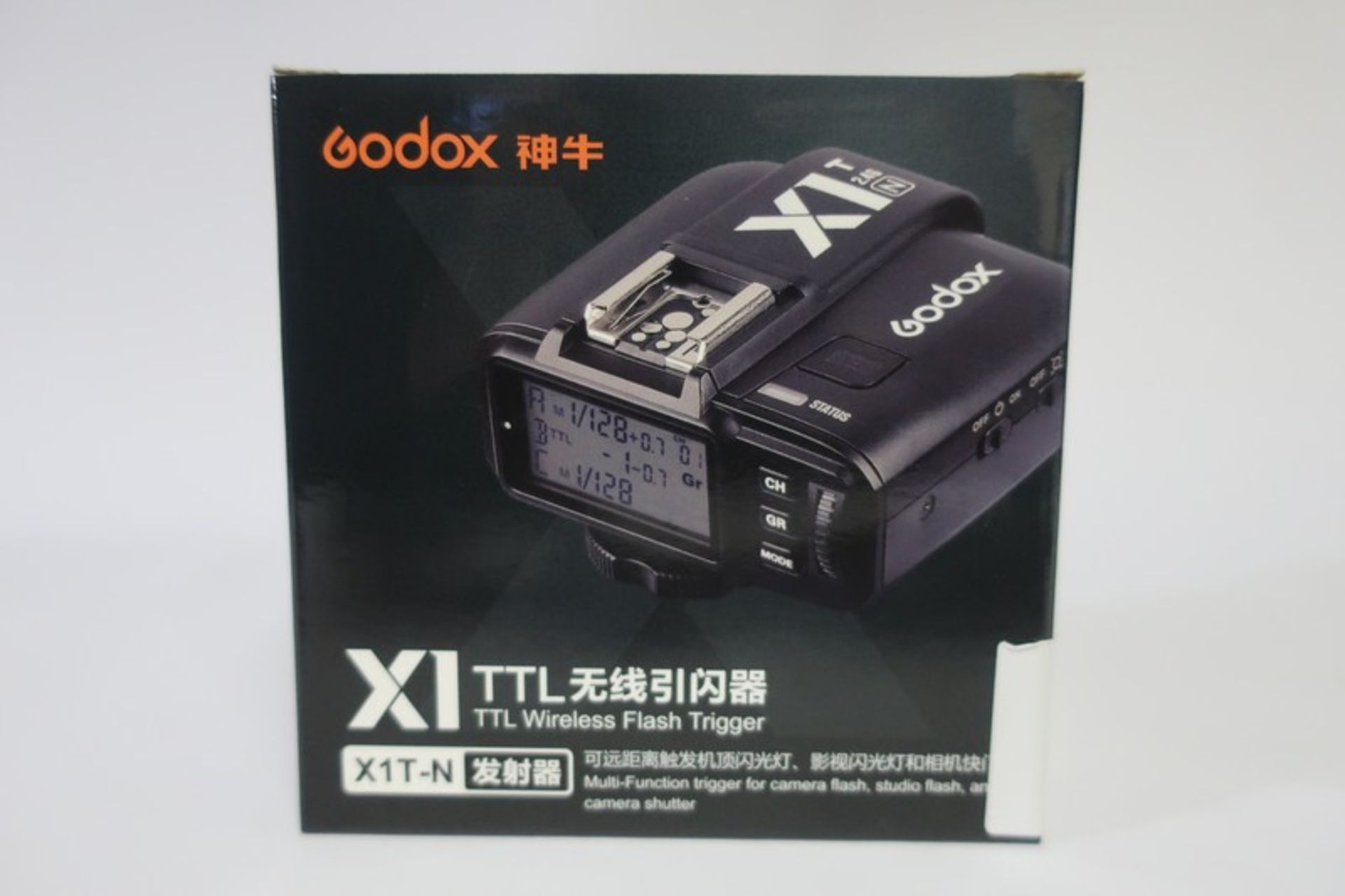 Three boxed as new Godox X1T-N TTL Wireless Flash Trigger for Nikon.