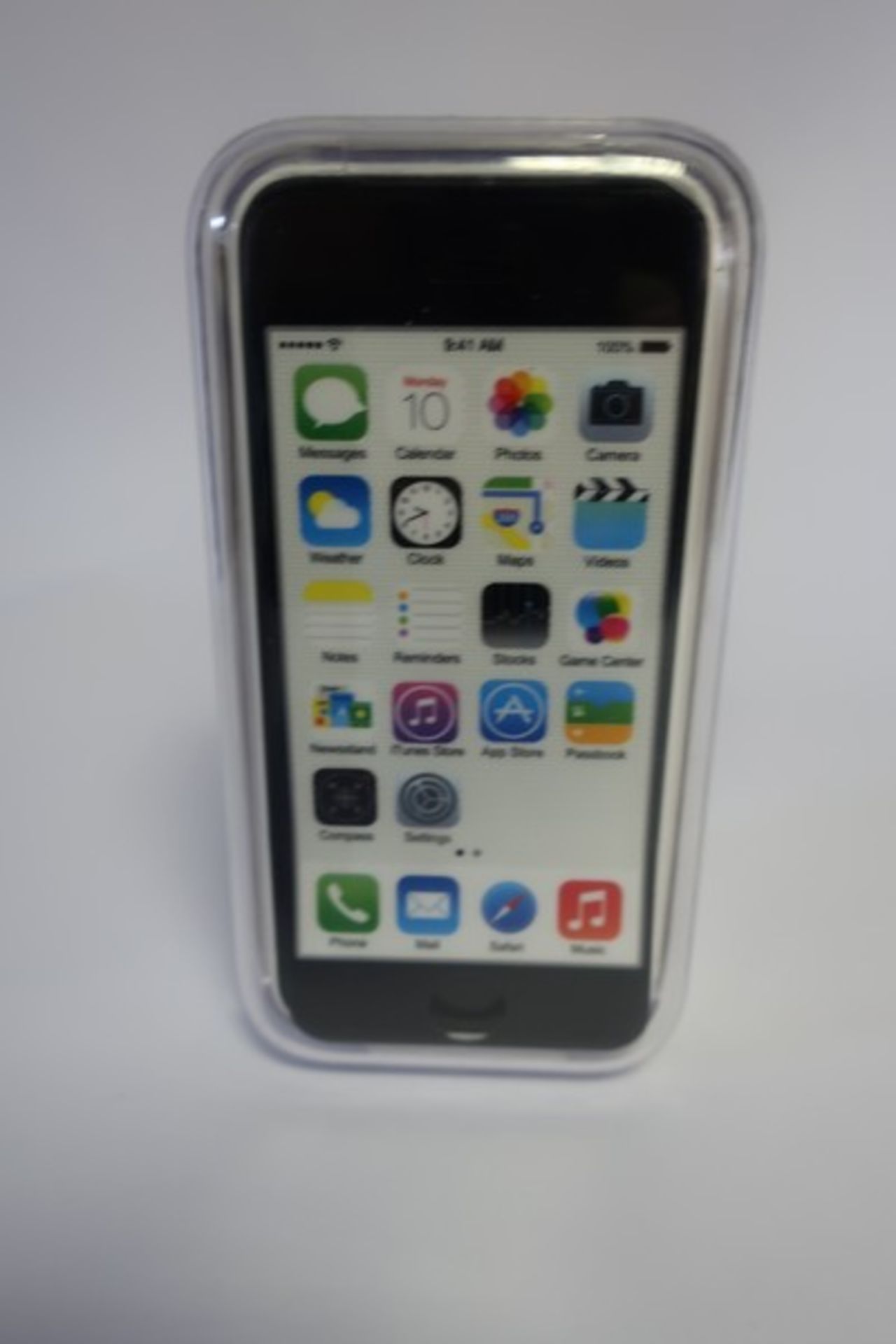 A boxed as new iPhone 5C 32GB model A1532 in white (IMEI; 358537052798674).