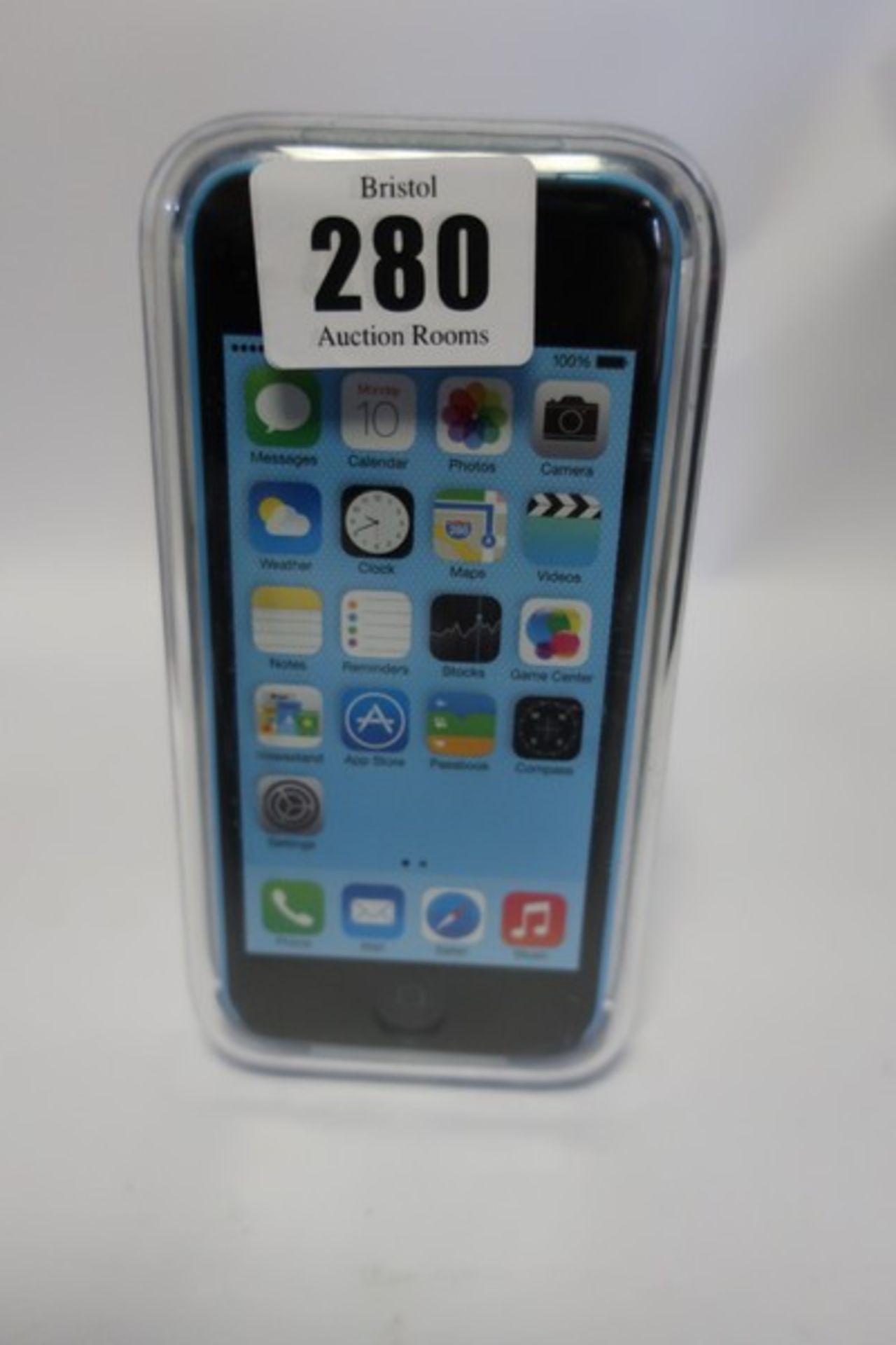 A boxed as new iPhone 5C 32GB model A1532 in Blue (IMEI; 358822051468903).