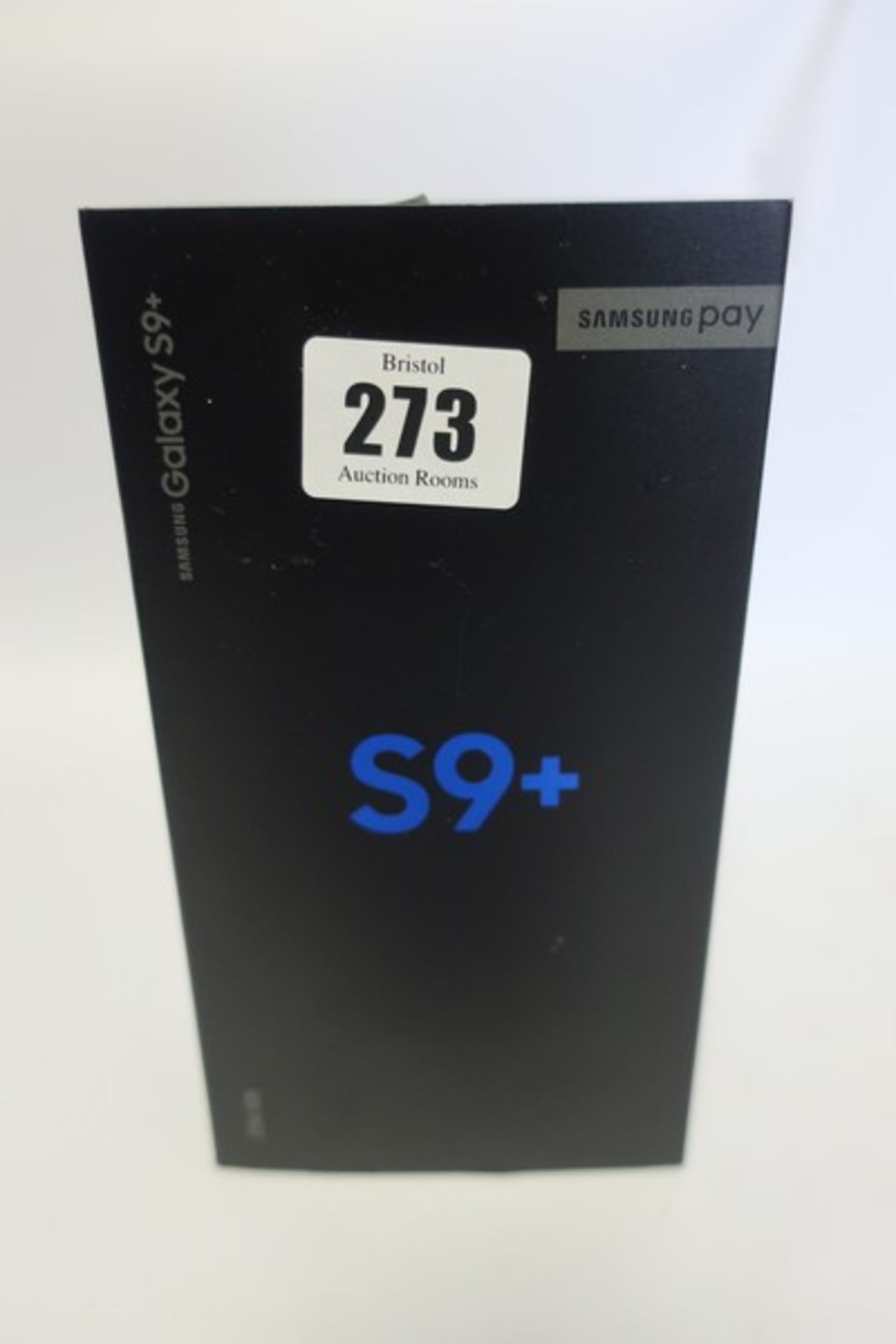 A boxed as new Samsung Galaxy S9+ G9650 Dual Sim 256GB in Midnight Black (IMEI: 354268097804616) (