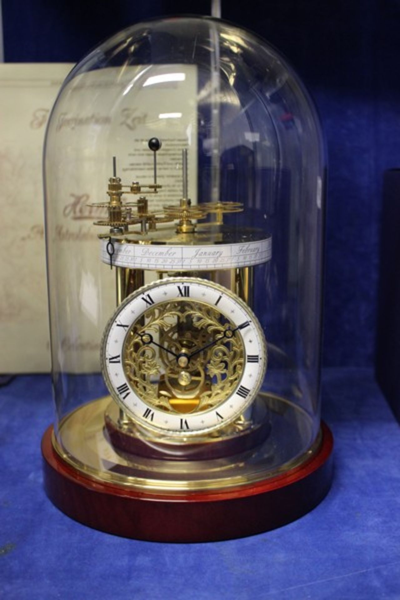 One as new Hermle Astrolabium 2000 table clock (22836-072987).