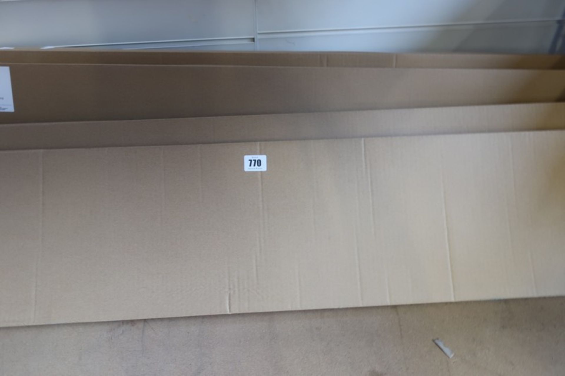 Four boxed as new UGR 19 LED panel lights (Model GLM-SPL12015-40W, 145 x 1195 x 10mm).