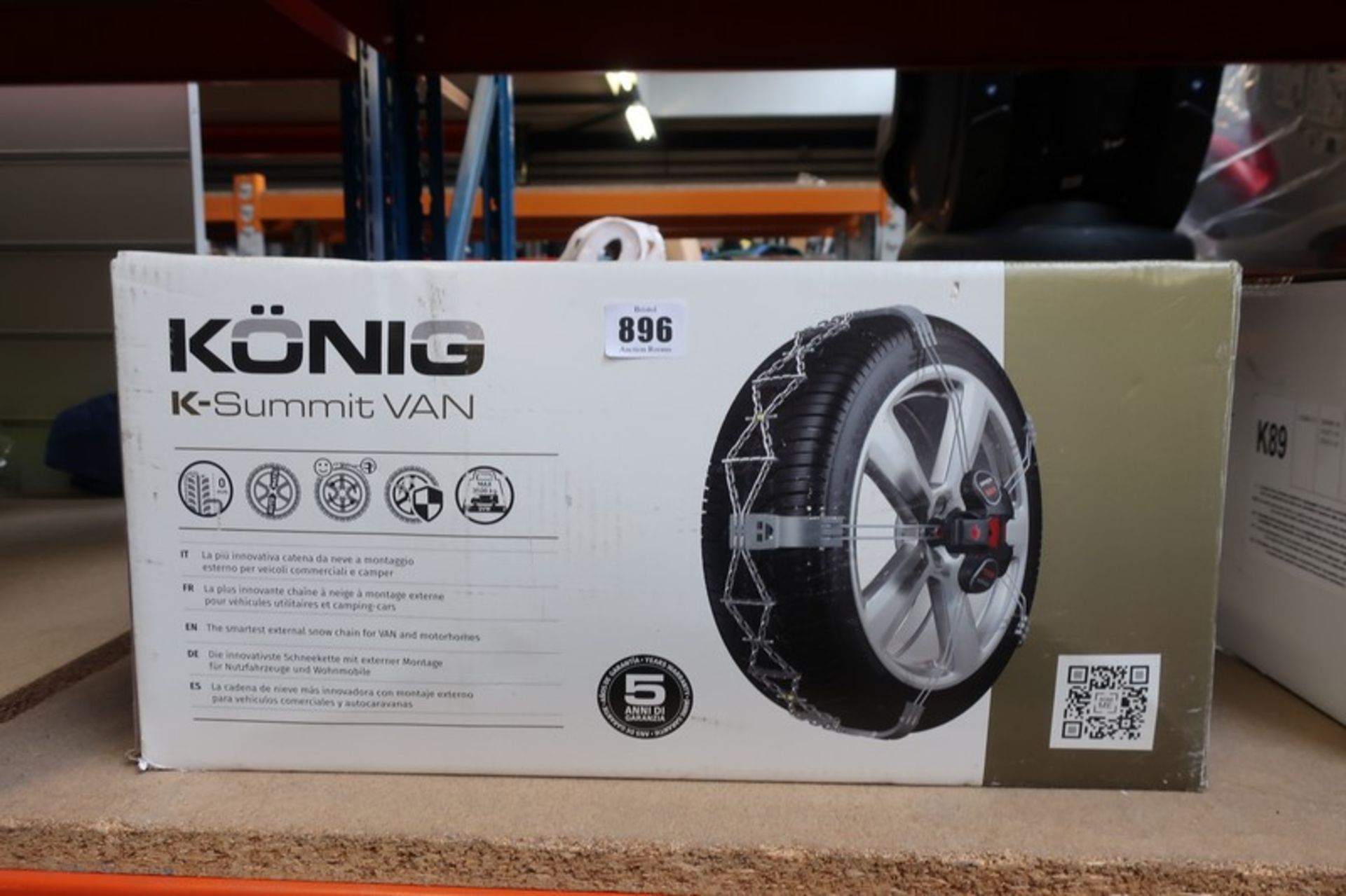 A boxed as new König K-Summit van snow chains (K87).