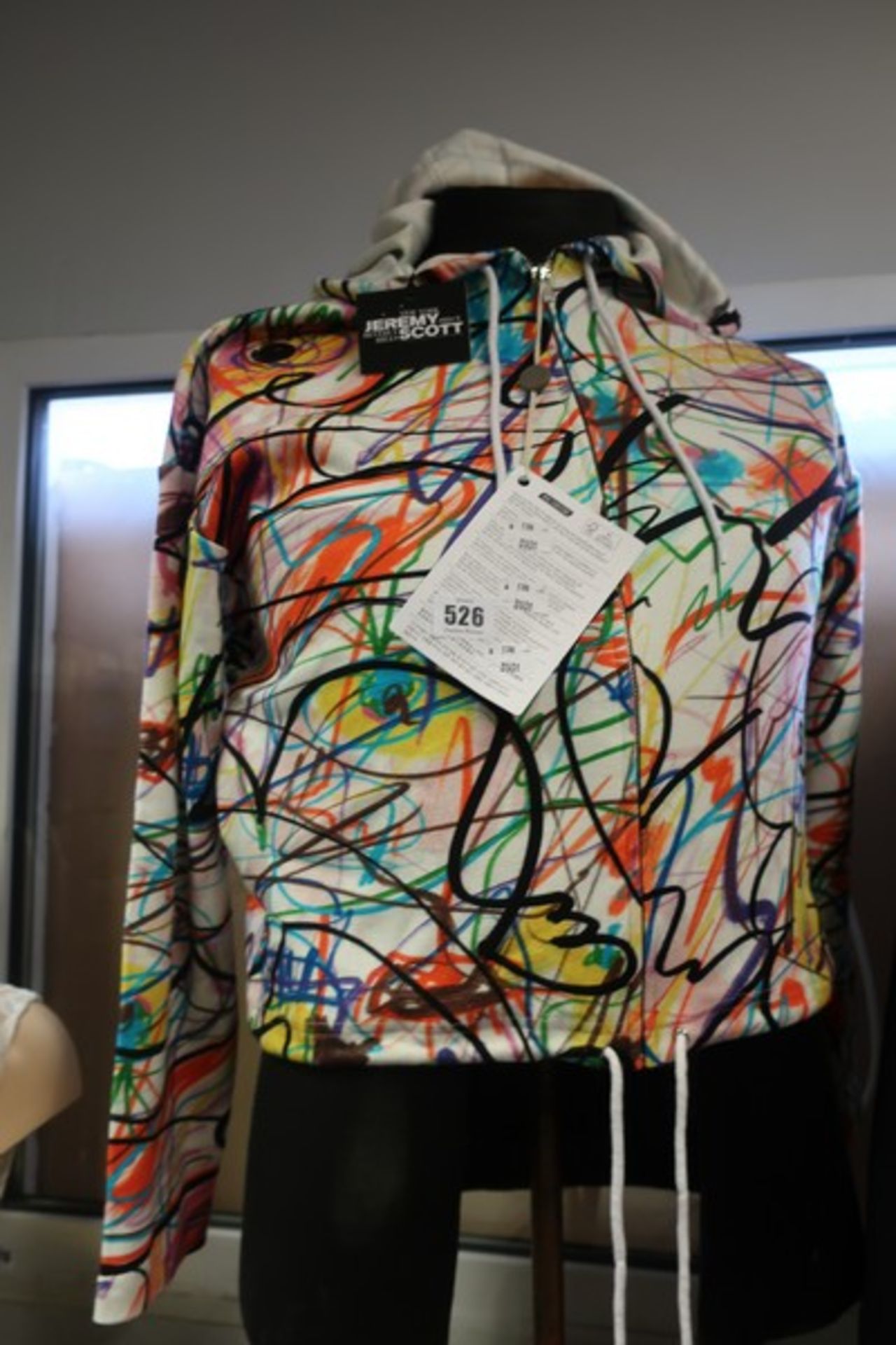 An as new Aeffe Spa Jeremy Scott hoodie jacket (IT 42).