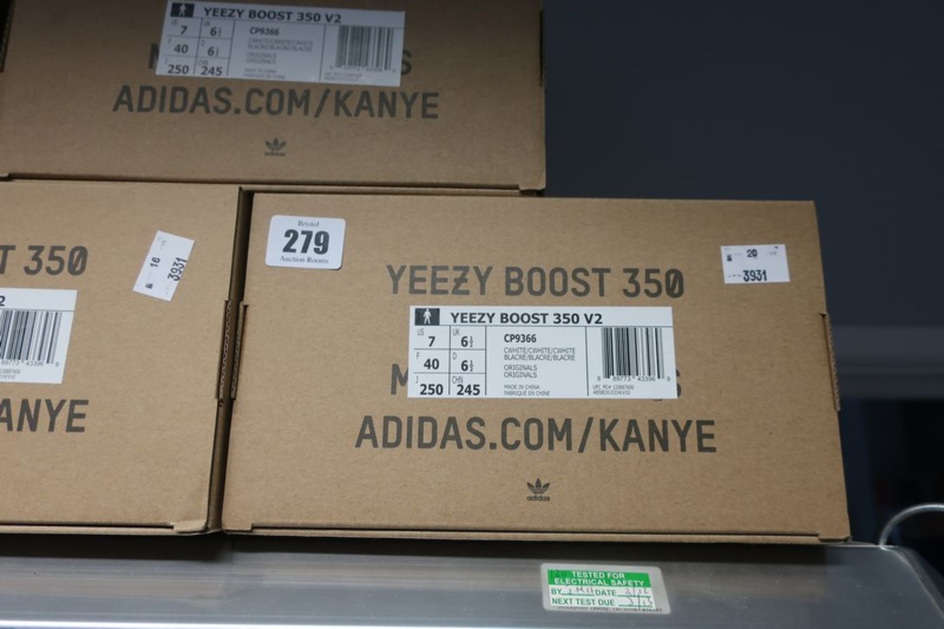 A pair of as new Adidas Yeezy Boost 350 V2 trainers (UK 6.5).