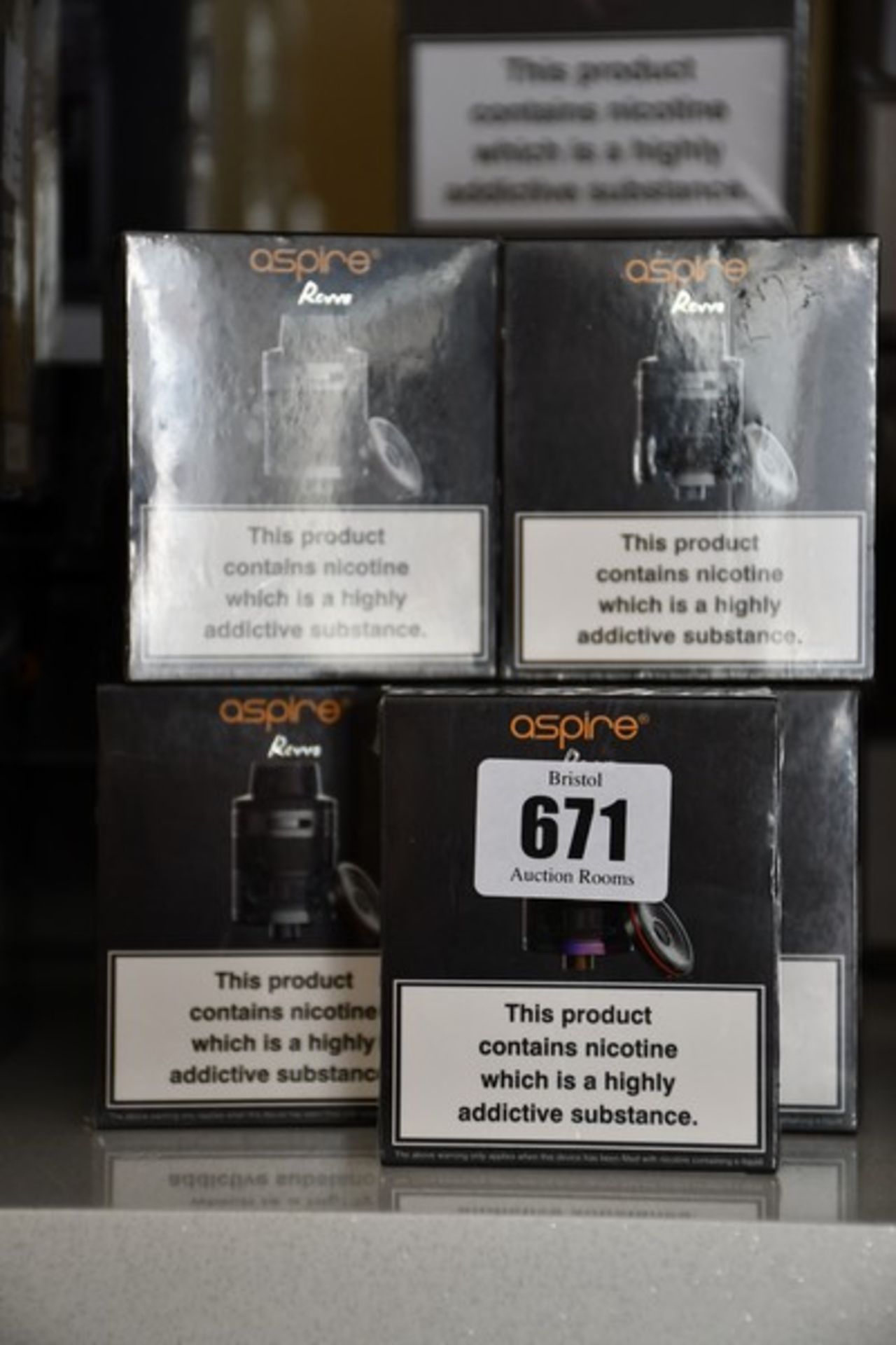 Five boxed as new Aspire K3 Quick Start Vape Kits (Various colours) (Boxes sealed) (Over 18's only).
