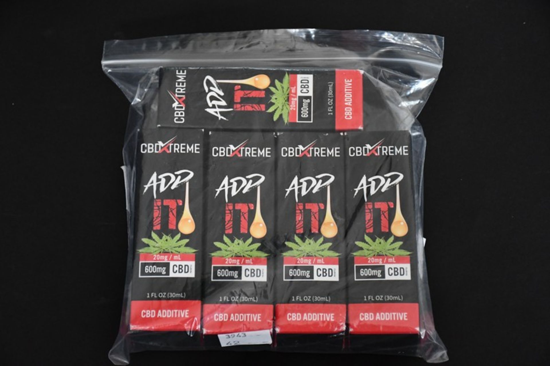Five boxed as new 20ml bottles of Isodiol AddIT 600mg CBD E-Liquid Additive (Over 18's only).