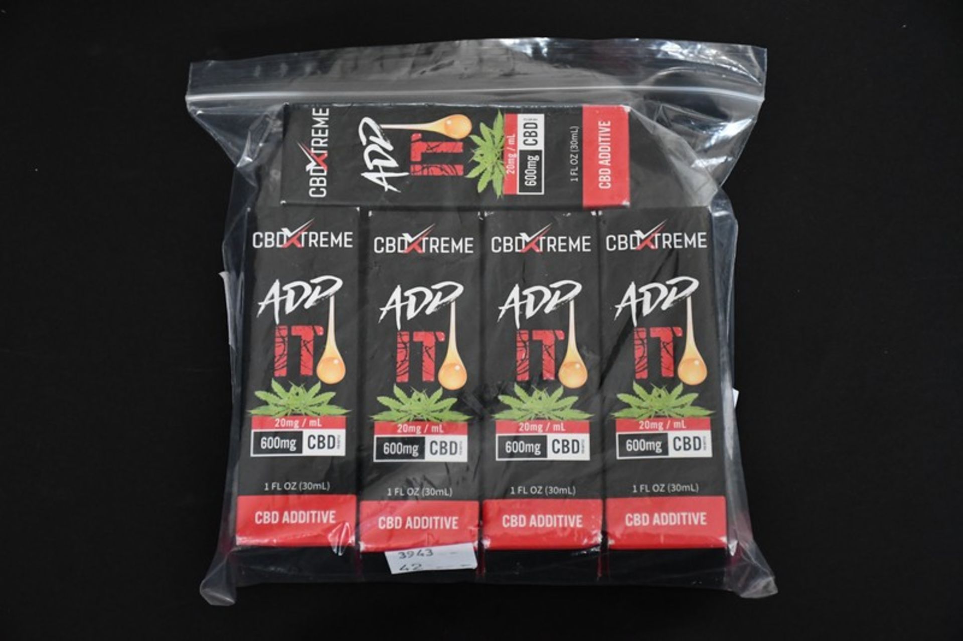 Five boxed as new 20ml bottles of Isodiol AddIT 600mg CBD E-Liquid Additive (Over 18's only).