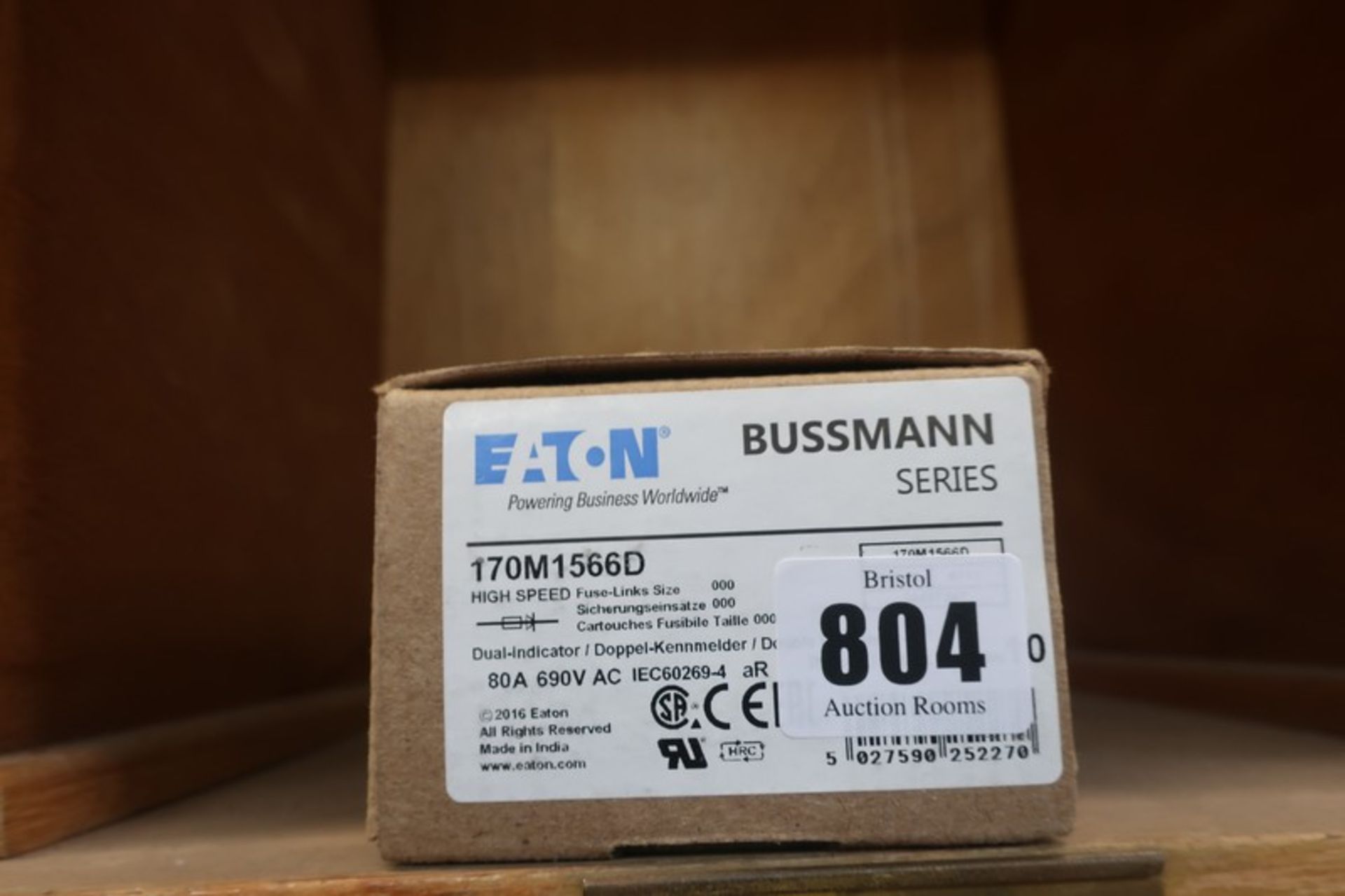 Ten as new Eaton Bussmann centred tag fuses (170M1566D).