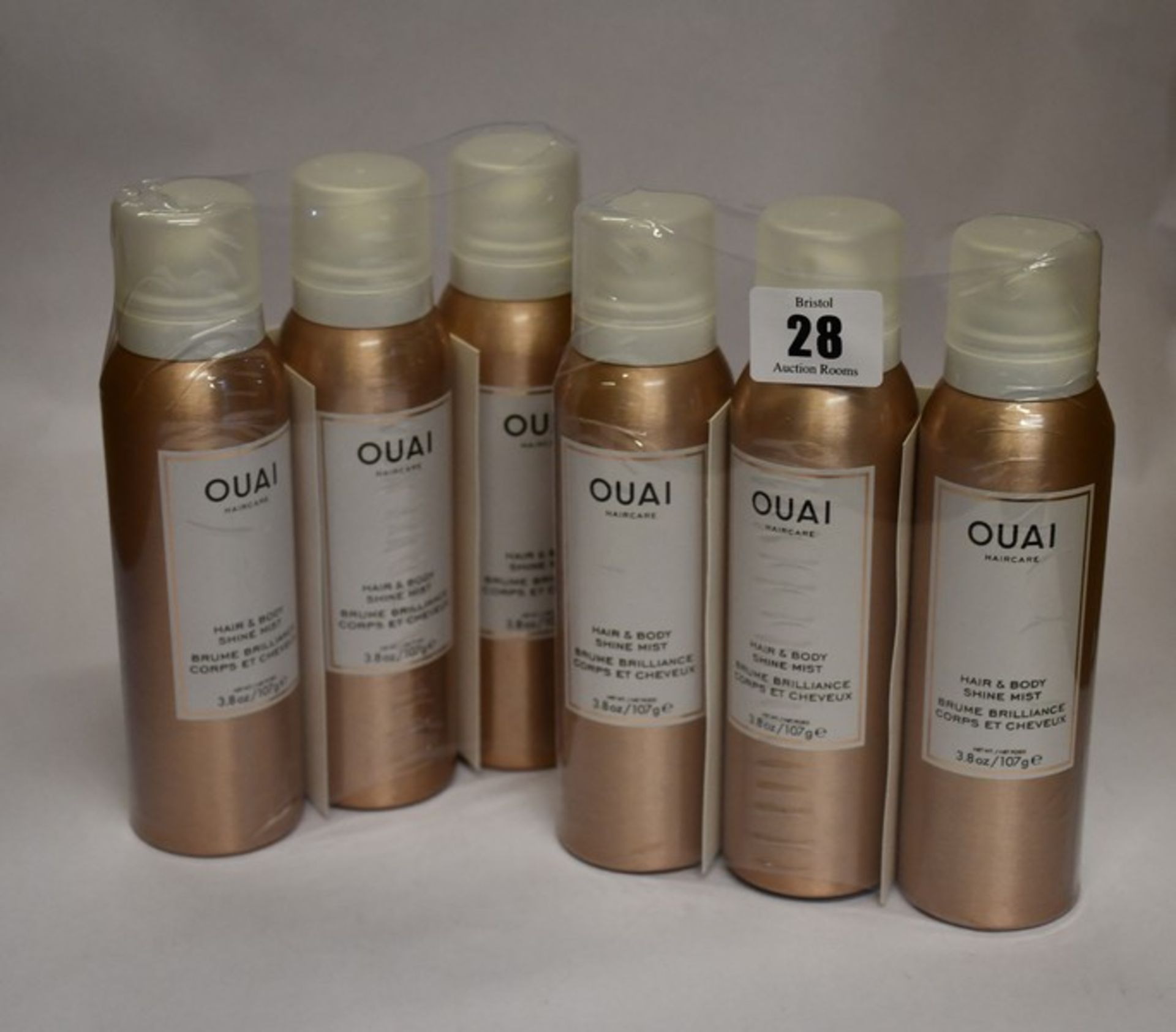 Six as new OUAI Haircare hair and body shine mist (107g).