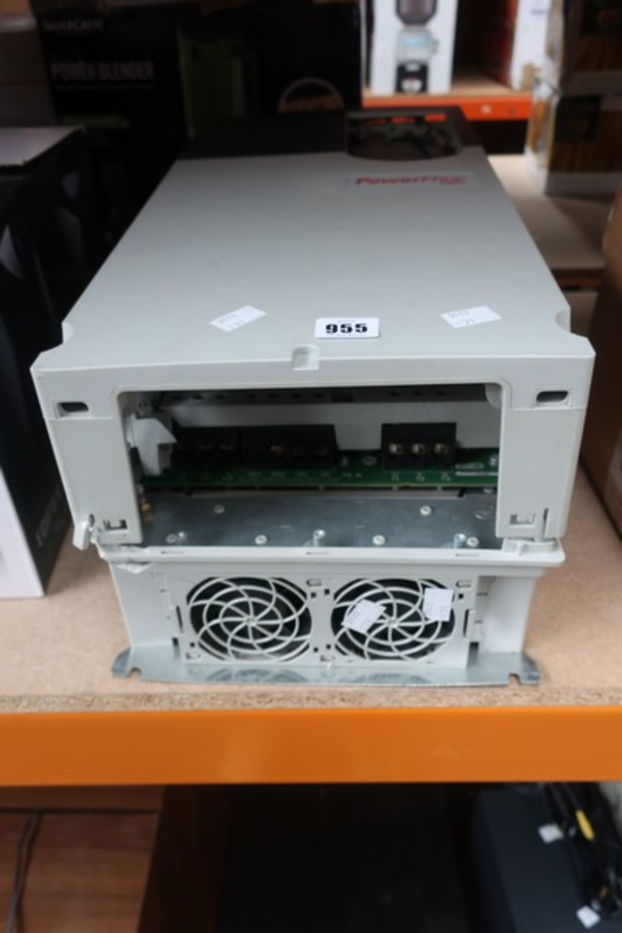A Rockwell Automation PowerFlex 755 AC Drive (Damaged, sold for parts only).