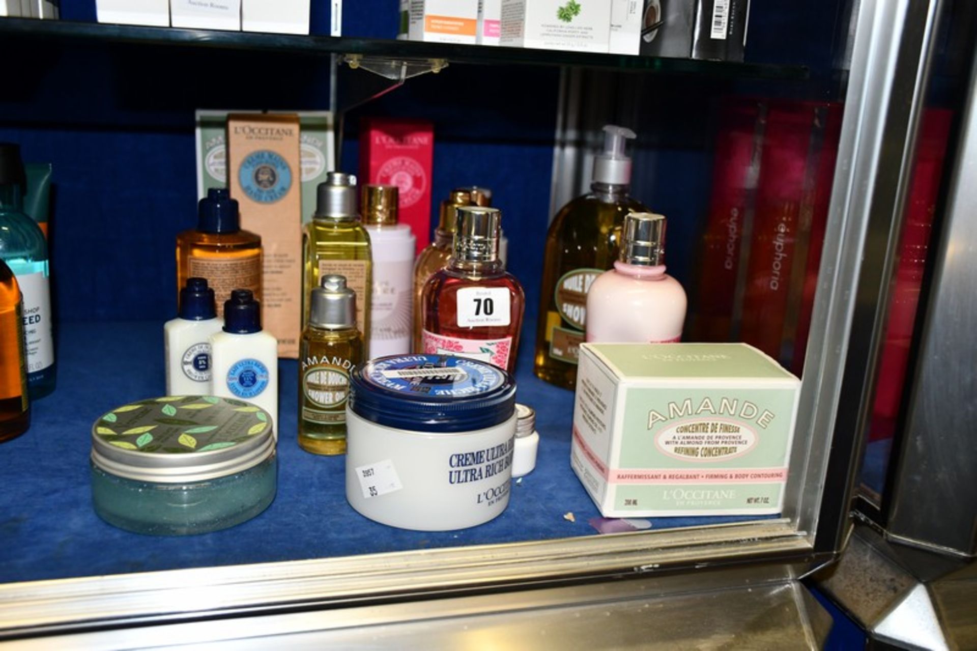 A quantity of L'Occitane products to include shower oil, hand and nail care and beauty milk (