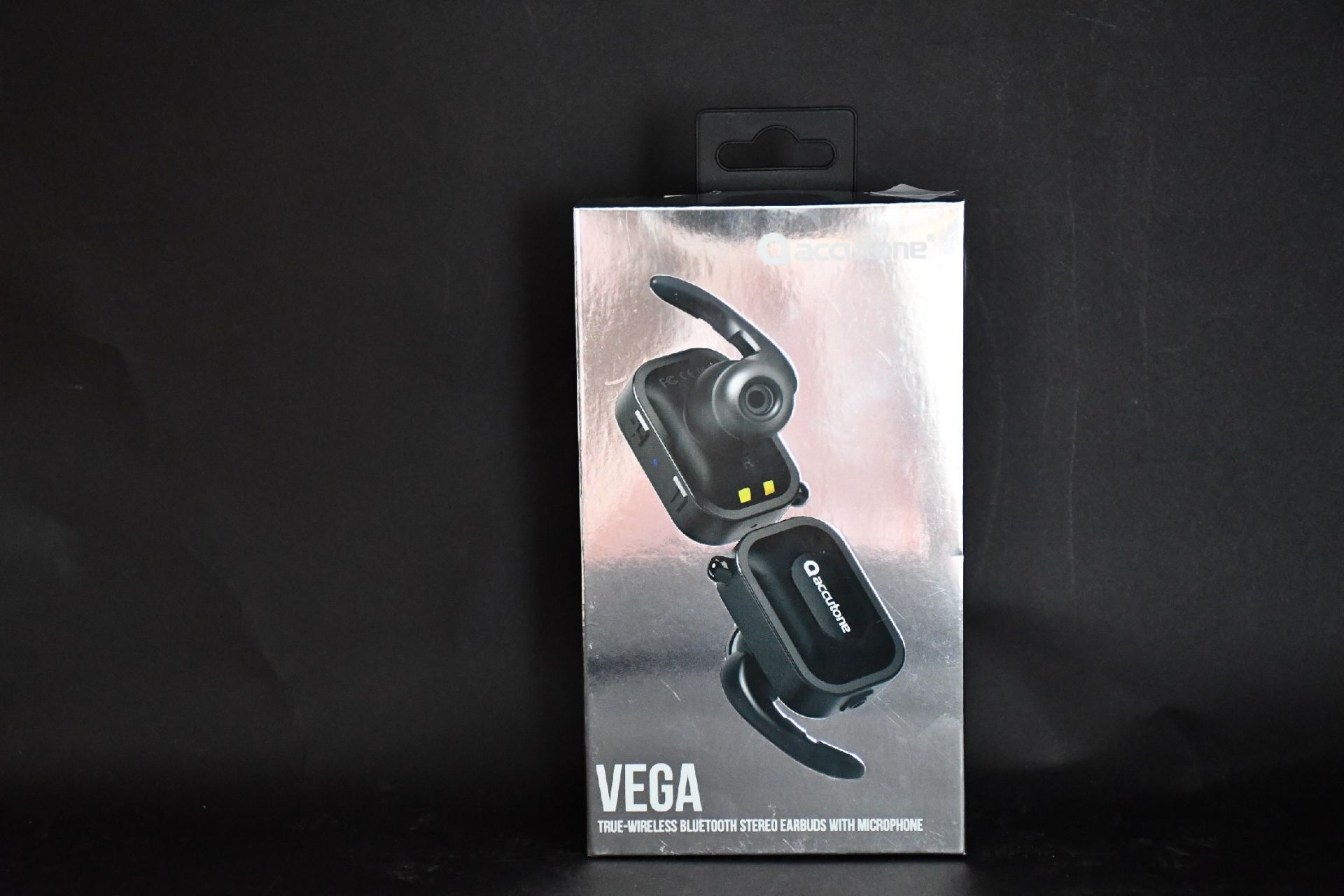 Four boxed as new Accutone Vega True Wireless Bluetooth Earbuds (Boxes sealed).