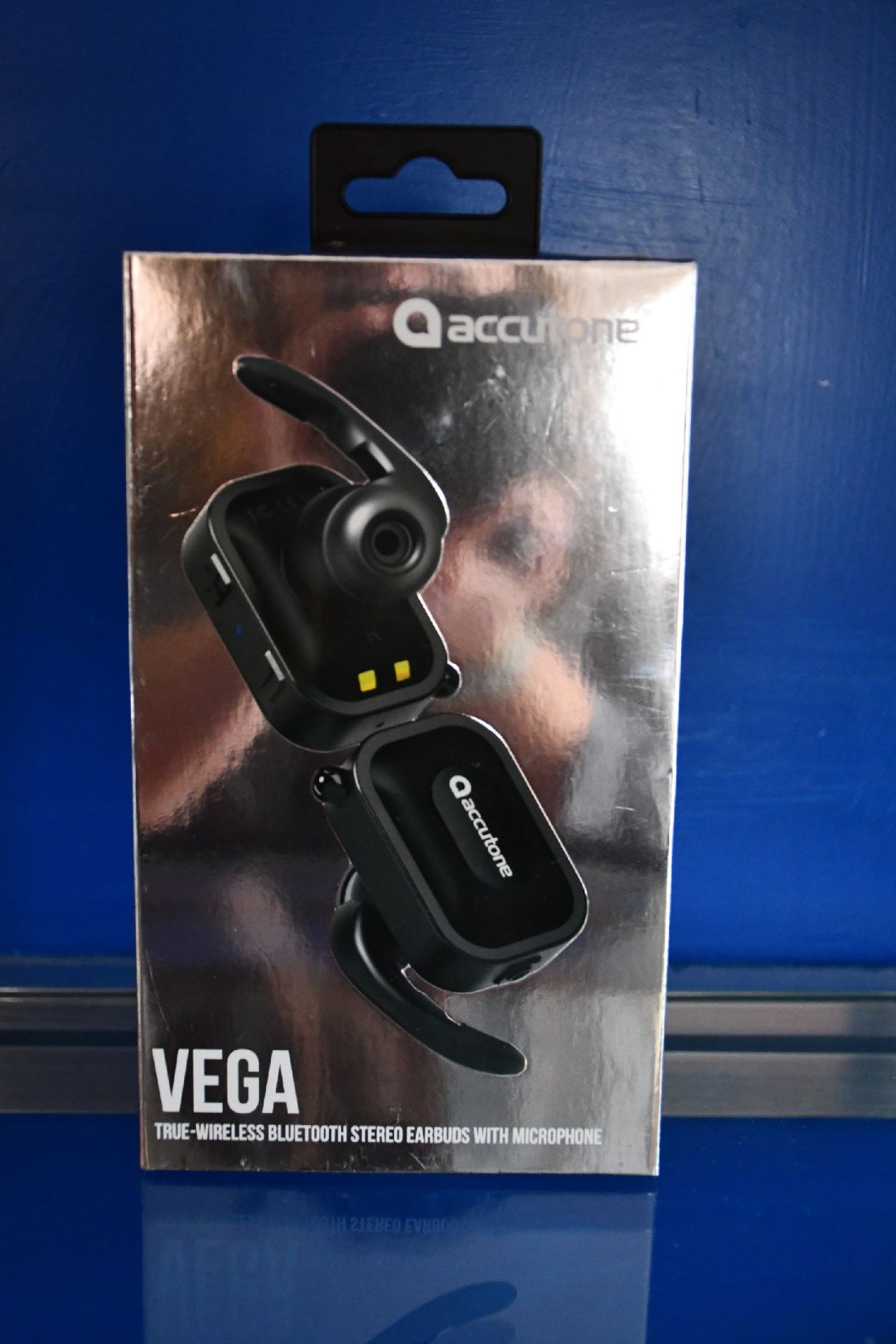 Four boxed as new Accutone Vega True Wireless Bluetooth Earbuds (Boxes sealed).