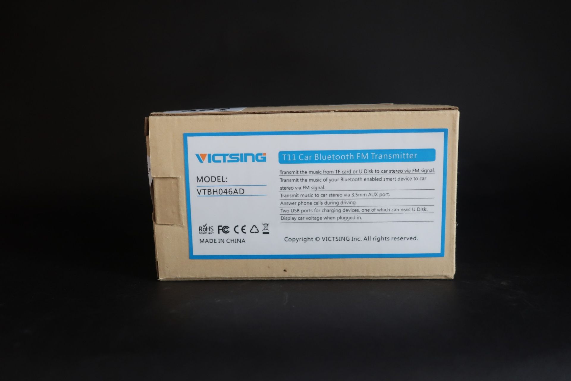 Fifteen boxed as new Victsing T11 Car Bluetooth FM Transmitters (Model: VTBH046AD).