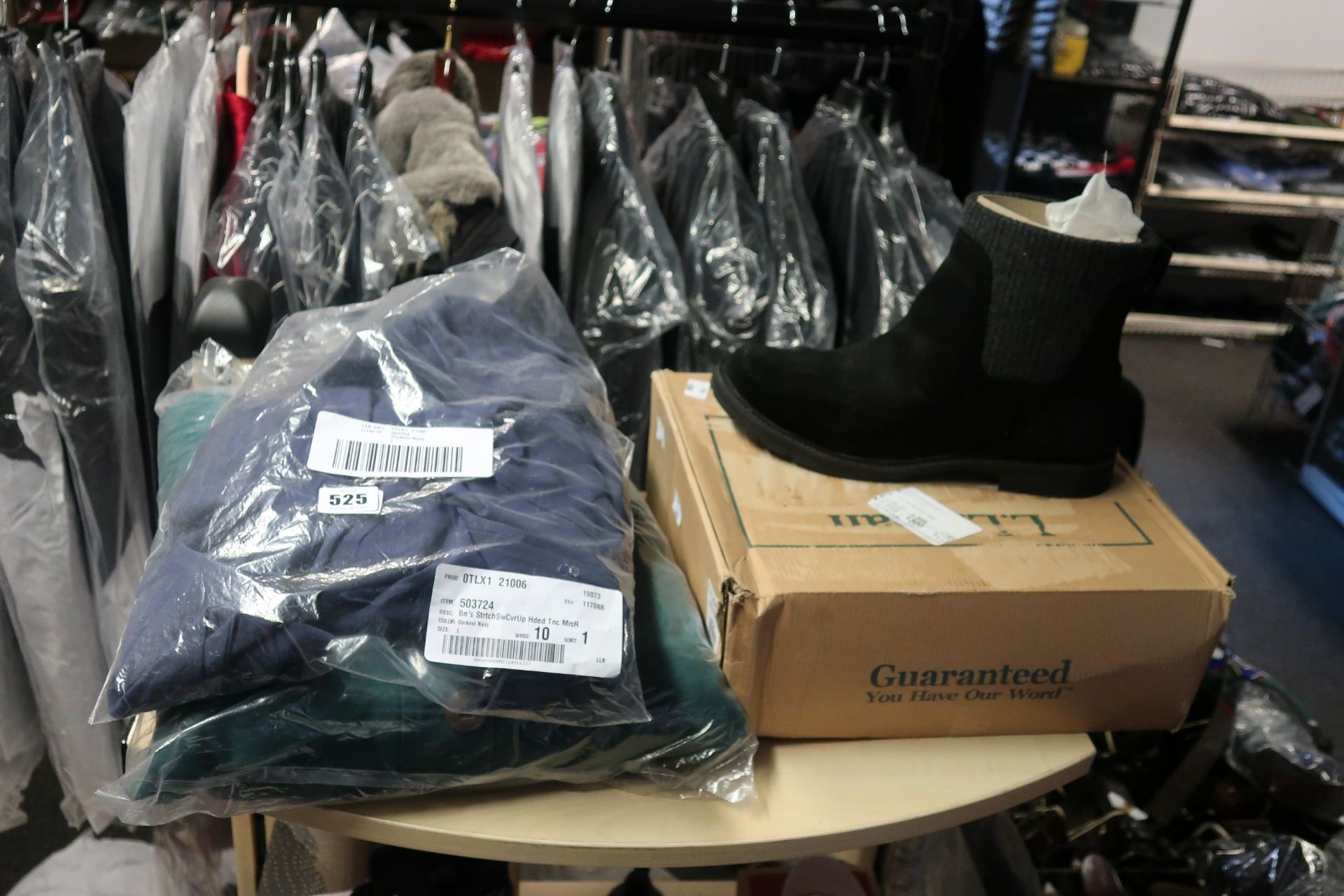 A L.L.Bean stretch hooded tunic (L - RRP $60), an Adirondack Barn coat (L - RRP £139) and a pair