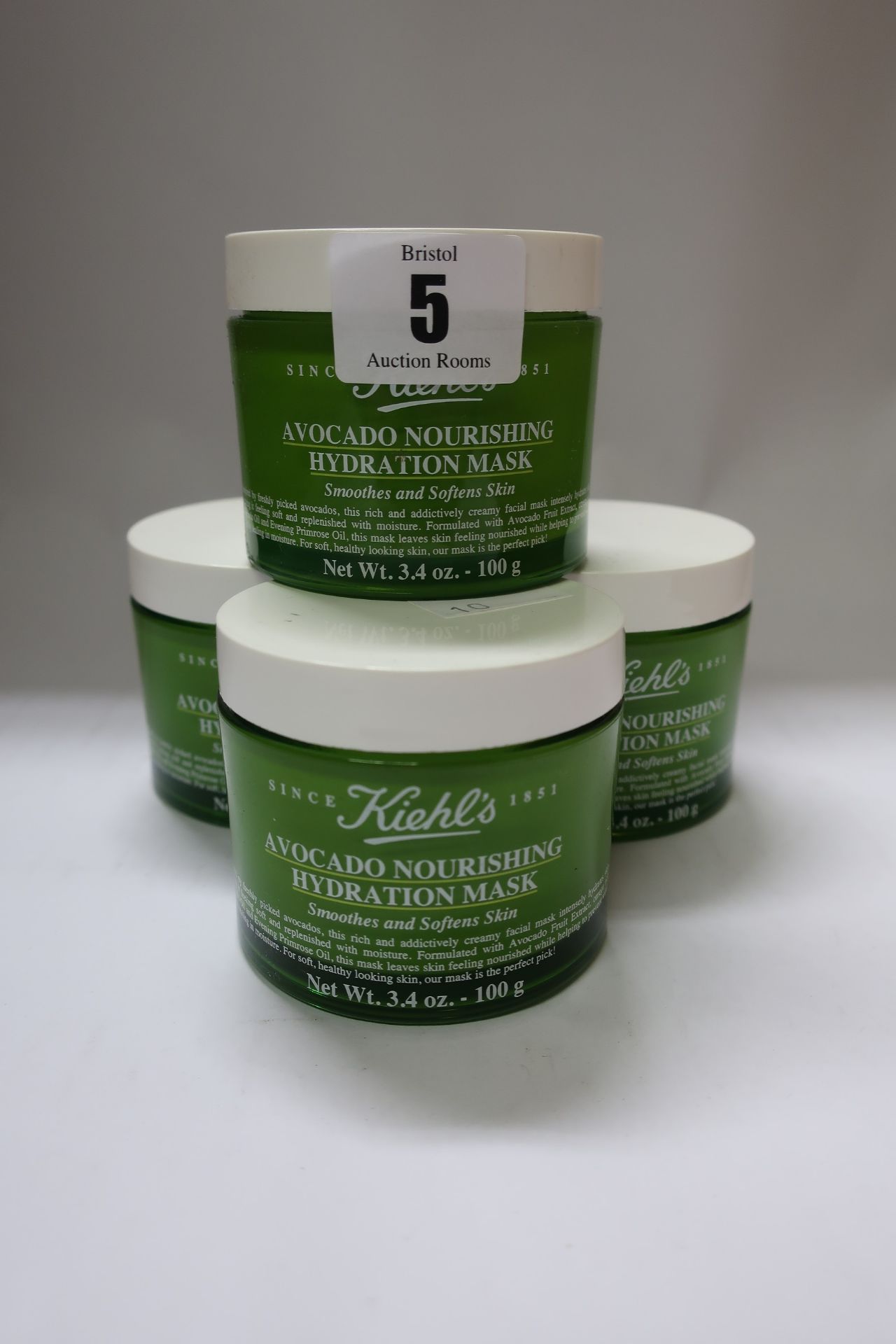 Four as new Kiehl's Avocado Nourishing Hydration masks (100g).