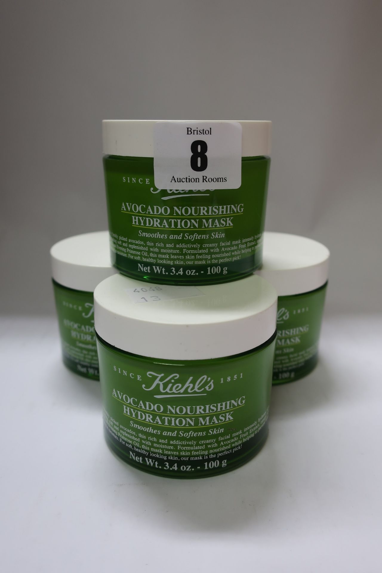 Four as new Kiehl's Avocado Nourishing Hydration masks (100g).