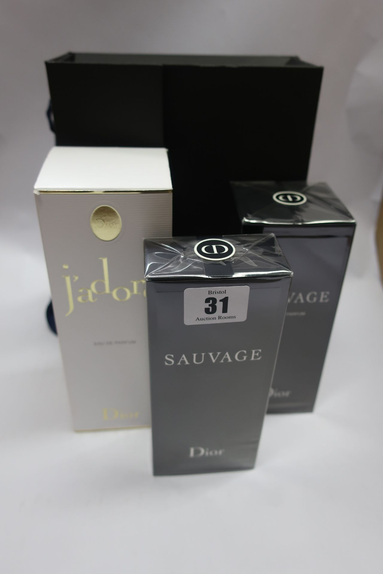 Dior J'adore eau de toilette (100ml), Dior Sauvage eau de parfum (200ml) and a Dior Sauvage shower