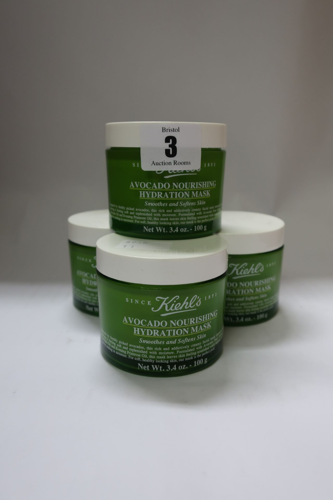 Four as new Kiehl's Avocado Nourishing Hydration masks (100g).