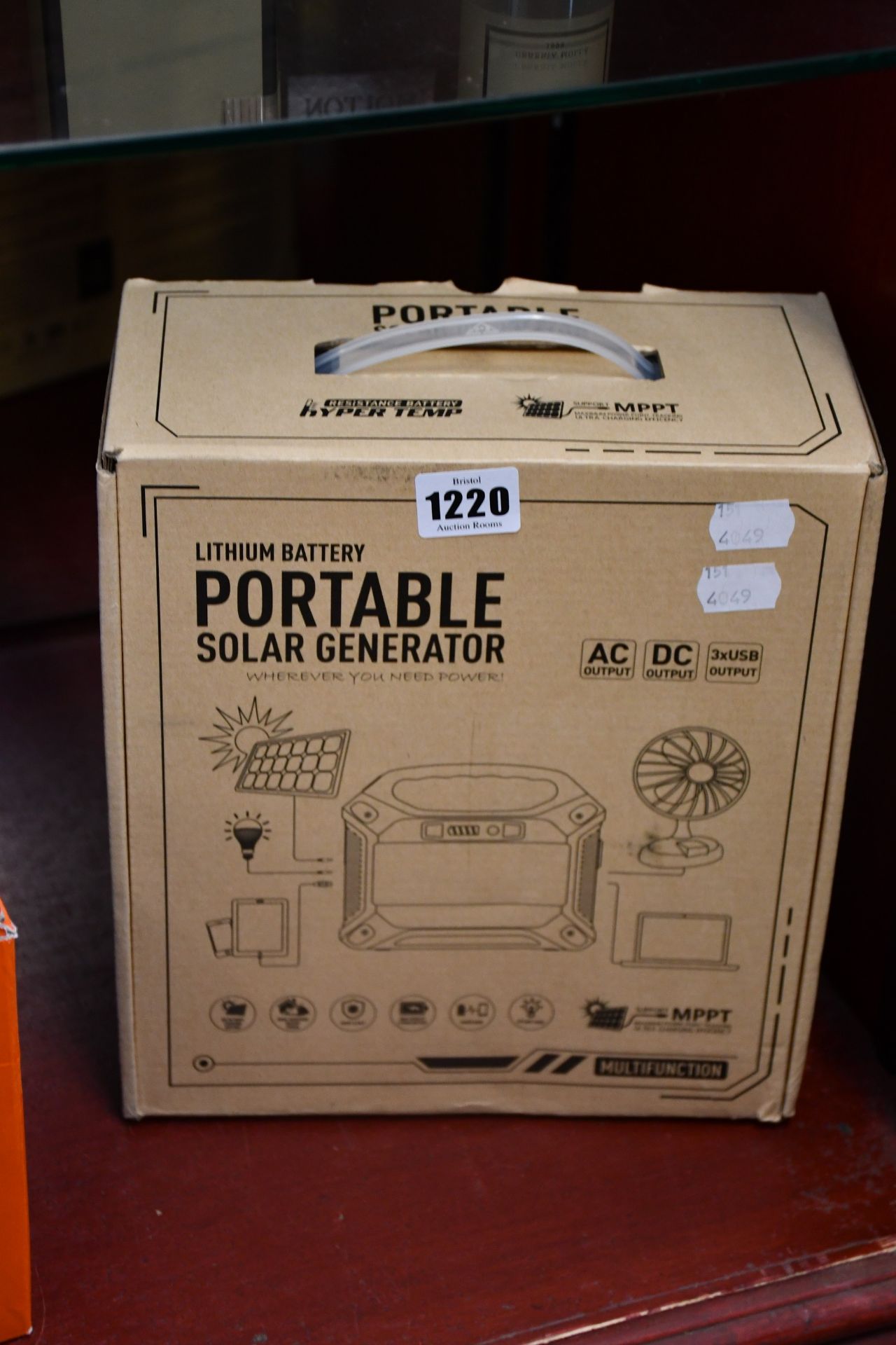 A boxed as new Multi Function portable solar generator.