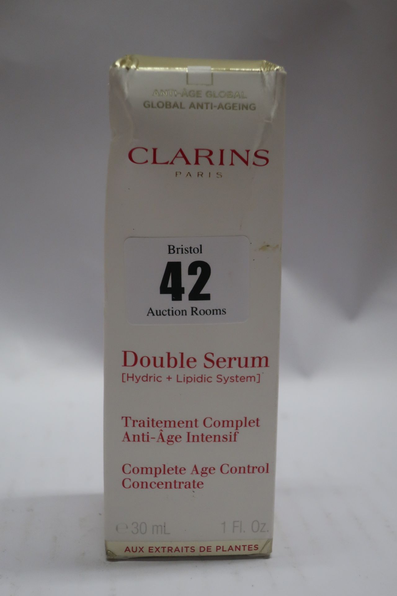 Four Clarins double serum complete age control concentrate (30ml).