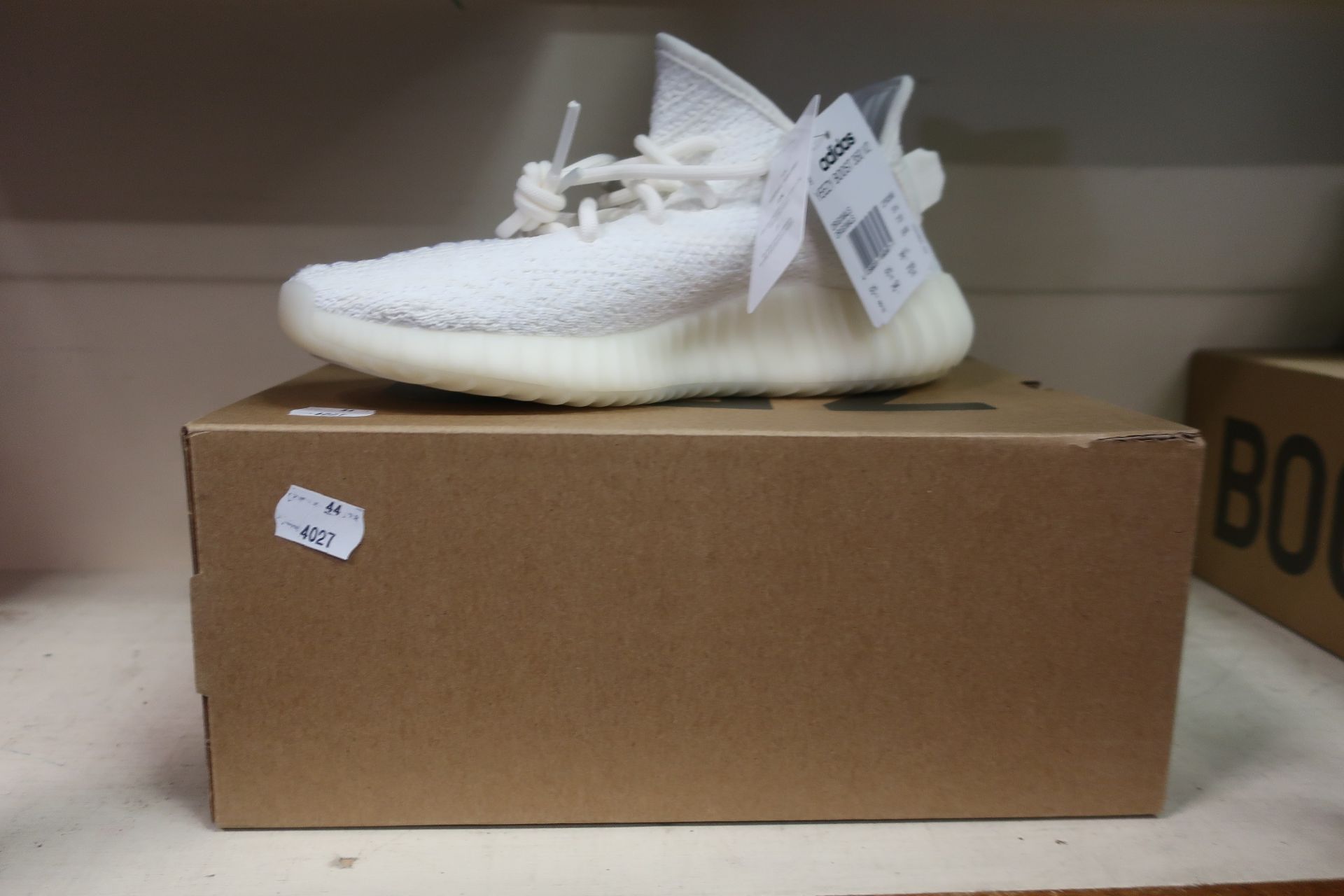 A pair of as new Adidas Yeezy Boost 350 V2 trainers in white (UK 5.5).