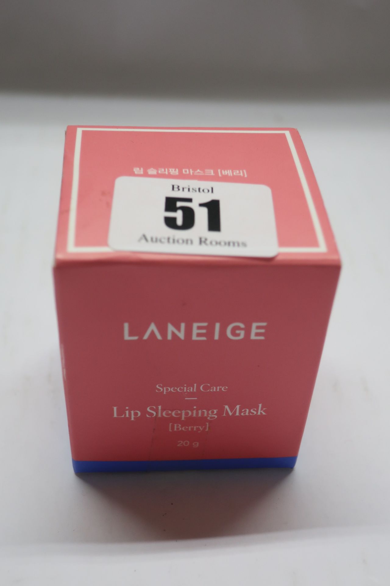 Eight Laneige special care lip sleeping masks (20g).