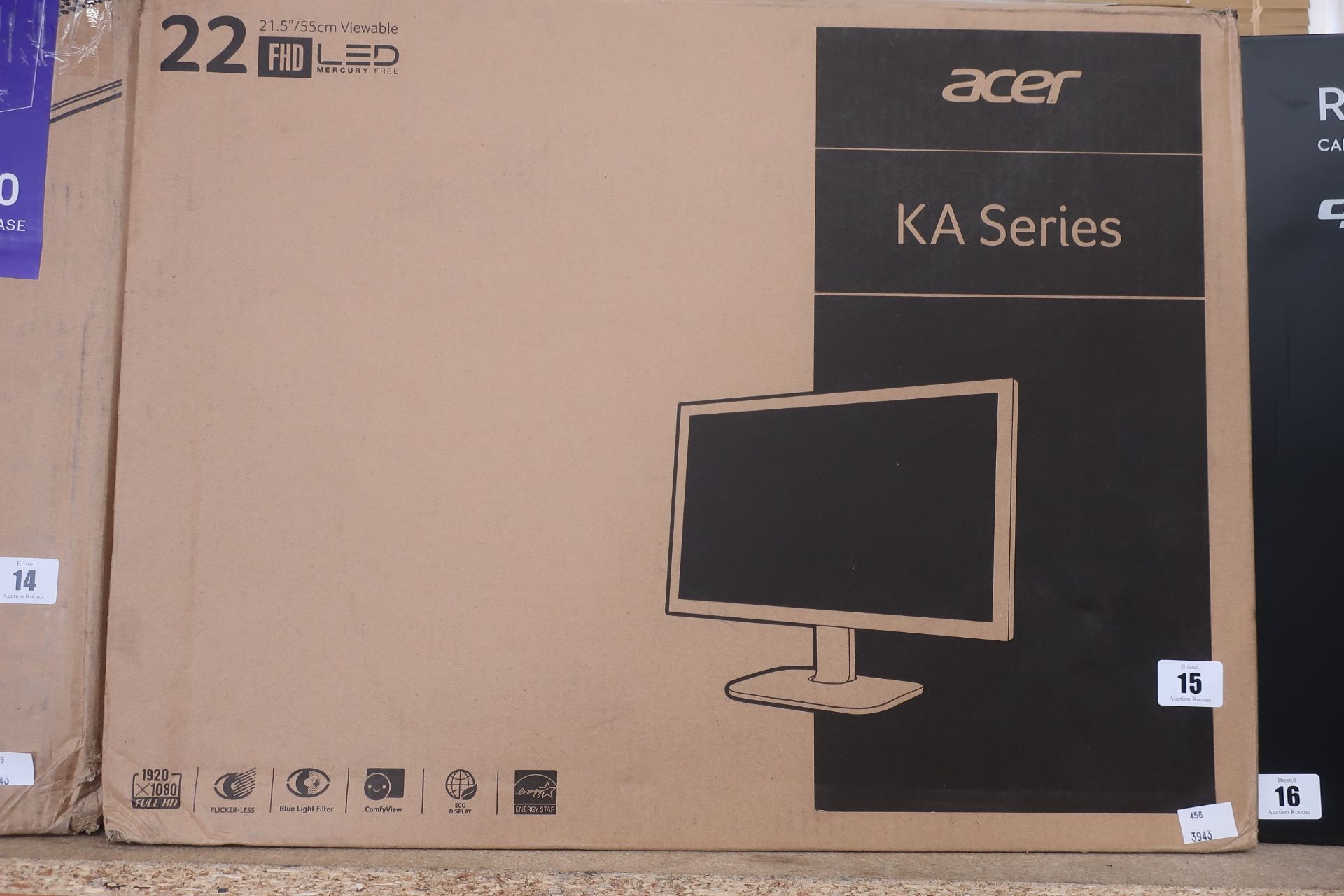 A boxed as new Acer KA220HQ 21.5" FHD Monitor (Box opened).