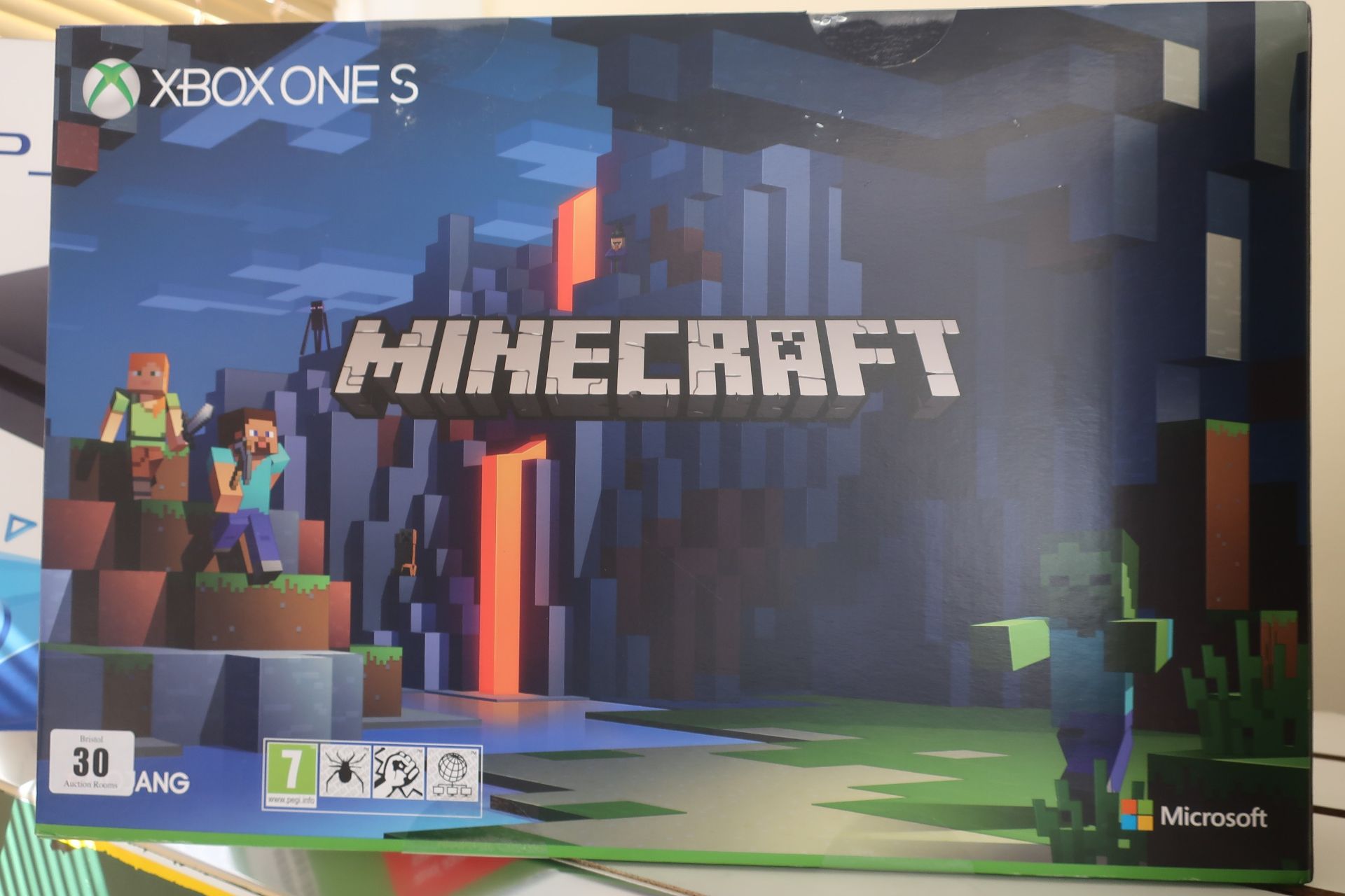 A boxed as new Microsoft Xbox One S Minecraft Limited Edition 1TB Console Bundle (Box sealed).