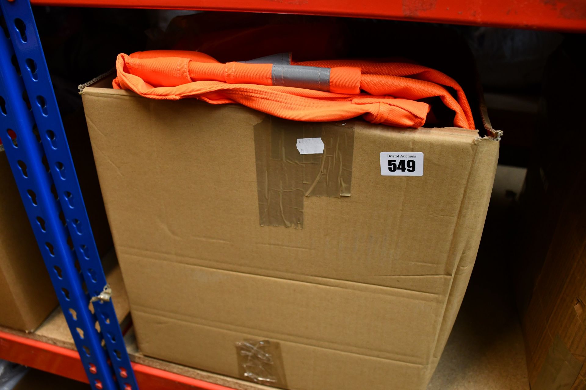 Twelve pairs of Orn hi-visibility trousers in orange (Various sizes).